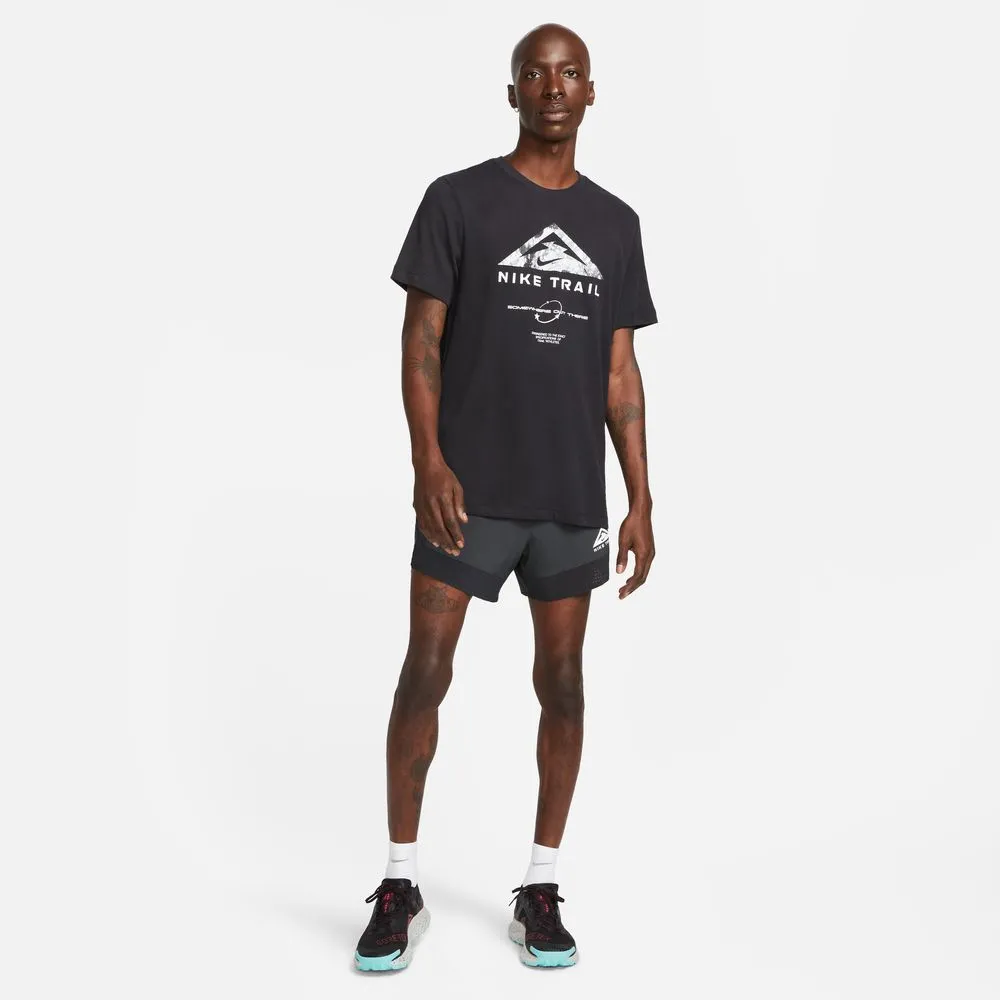 Mens Nike Dri Fit Tee Run Trail