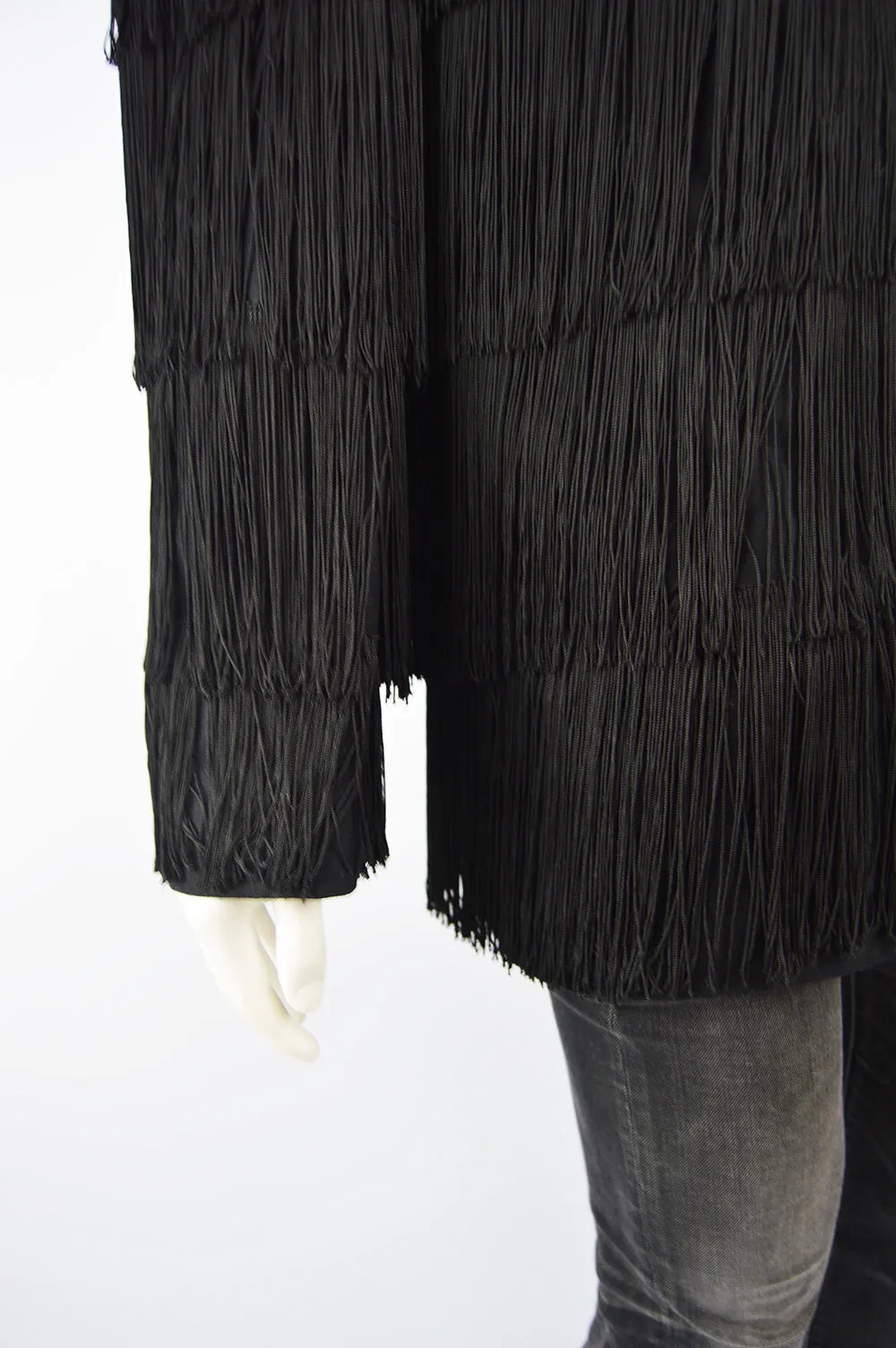 Men's Vintage Fringed Blazer Jacket, 1990s