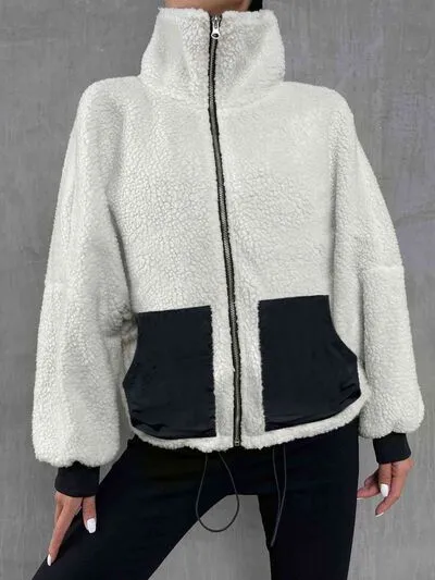 Naomi Drawstring Collared Neck Jacket