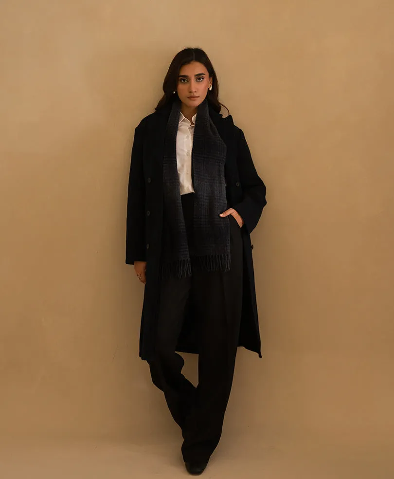 Navy Long Coat Extended length (Women)