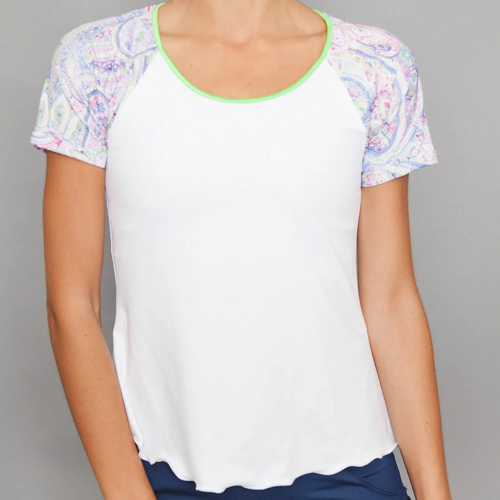 Neo Cap-Sleeve Top (white)