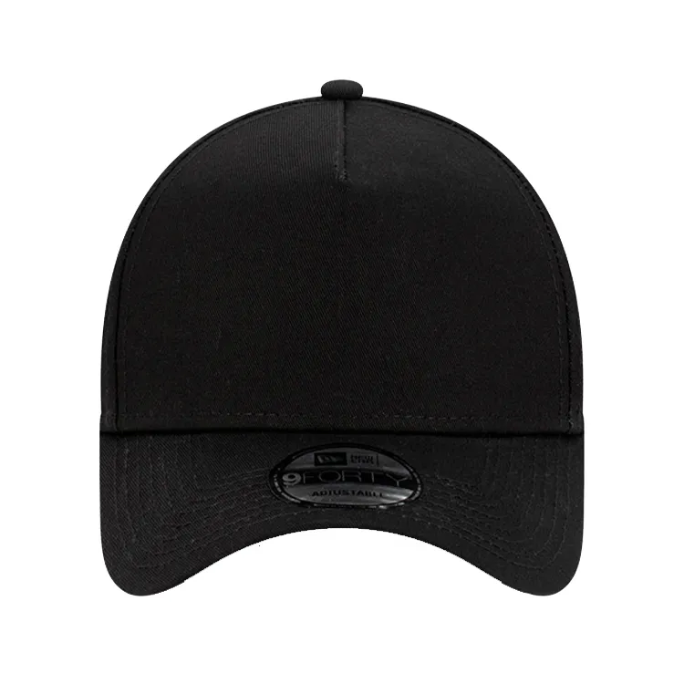 New Era Blank 9FORTY A Frame Cap - Black/Grey