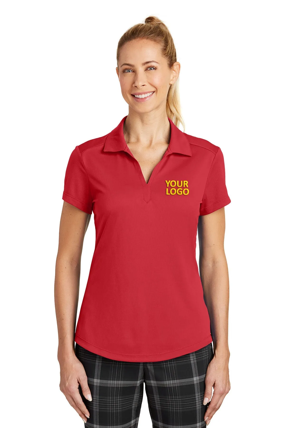 Nike Ladies Dri-FIT Legacy Customized Polos, Gym Red