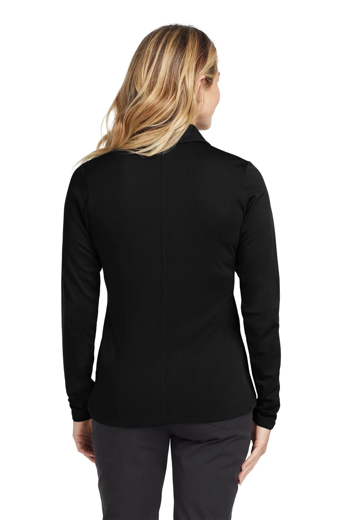 Nike Ladies Long Sleeve Dri-FIT Stretch Polo, Black [AST]