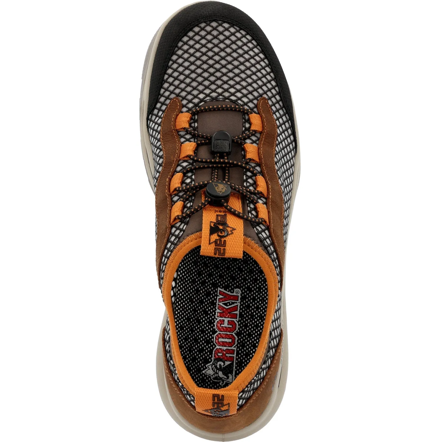 Rocky Mens Nowake Outdoor Black/Burnt Orange Mesh Hiking Shoes