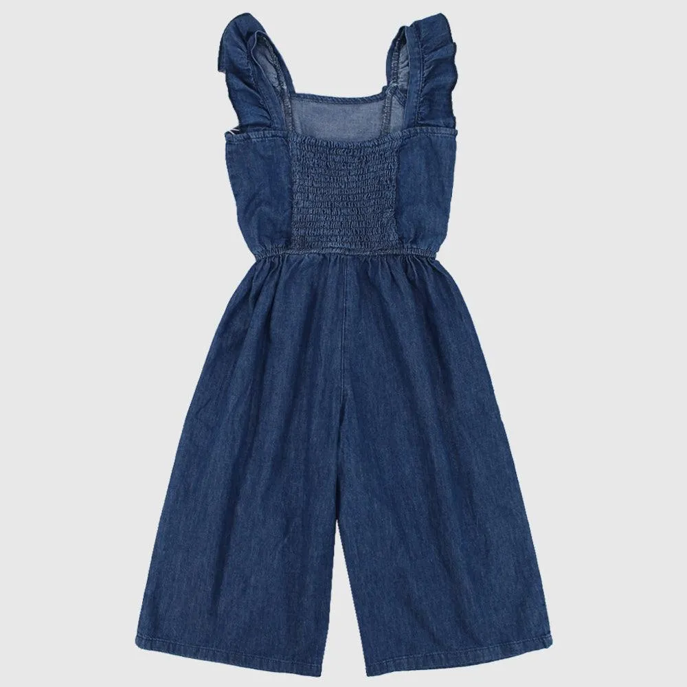 Sleeveless Jean Jumpsuit