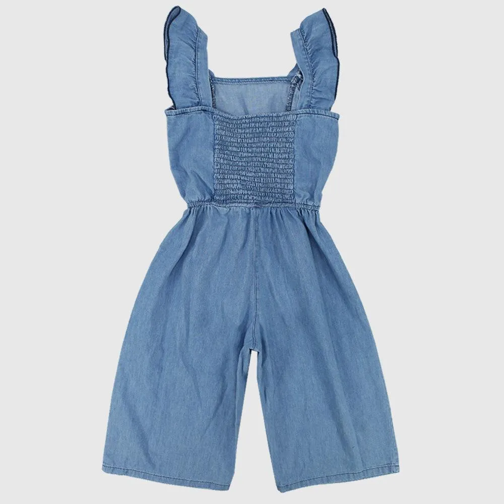 Sleeveless Jean Jumpsuit