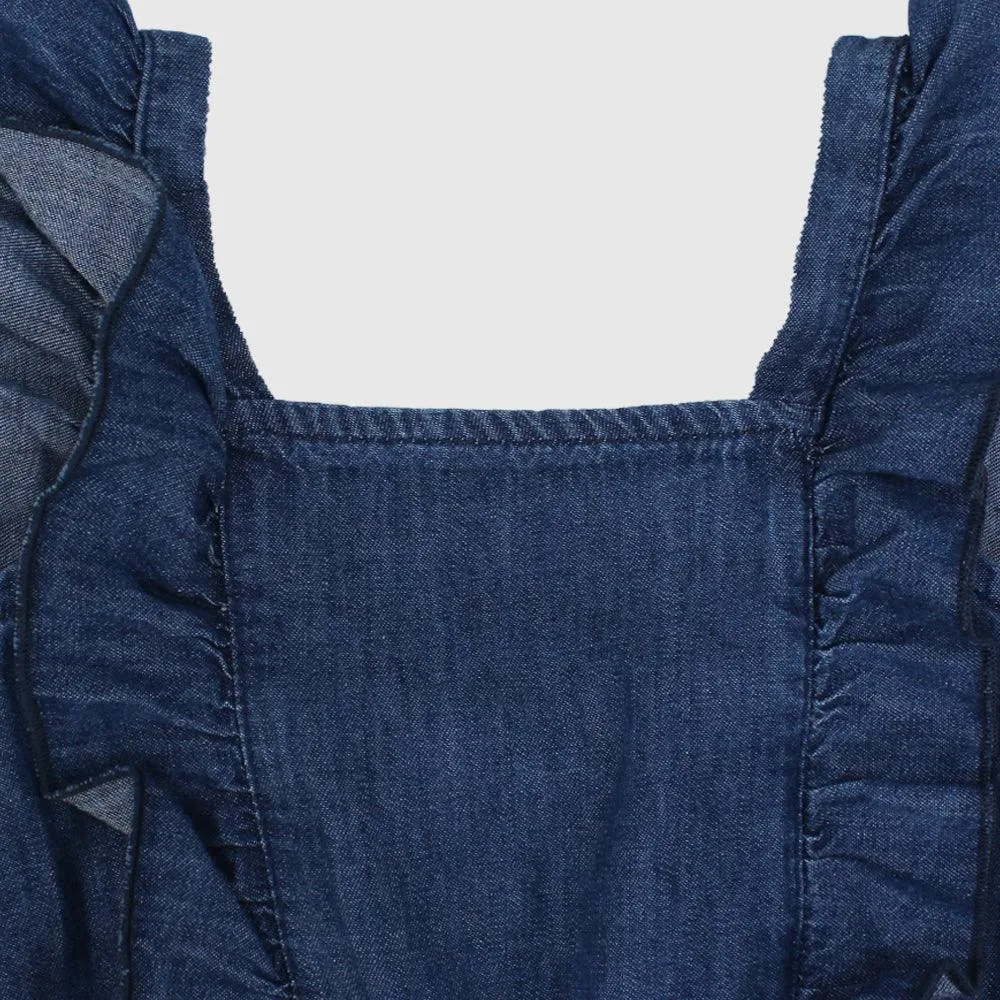 Sleeveless Jean Jumpsuit