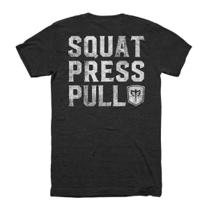 Squat Press Pull® on Black Tee