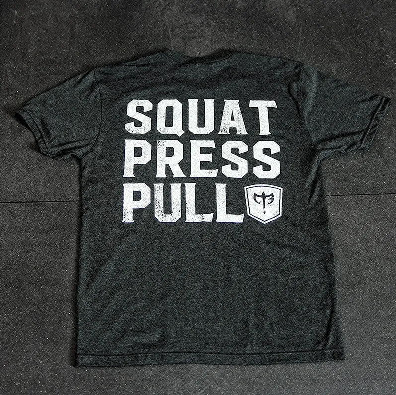 Squat Press Pull® on Black Tee