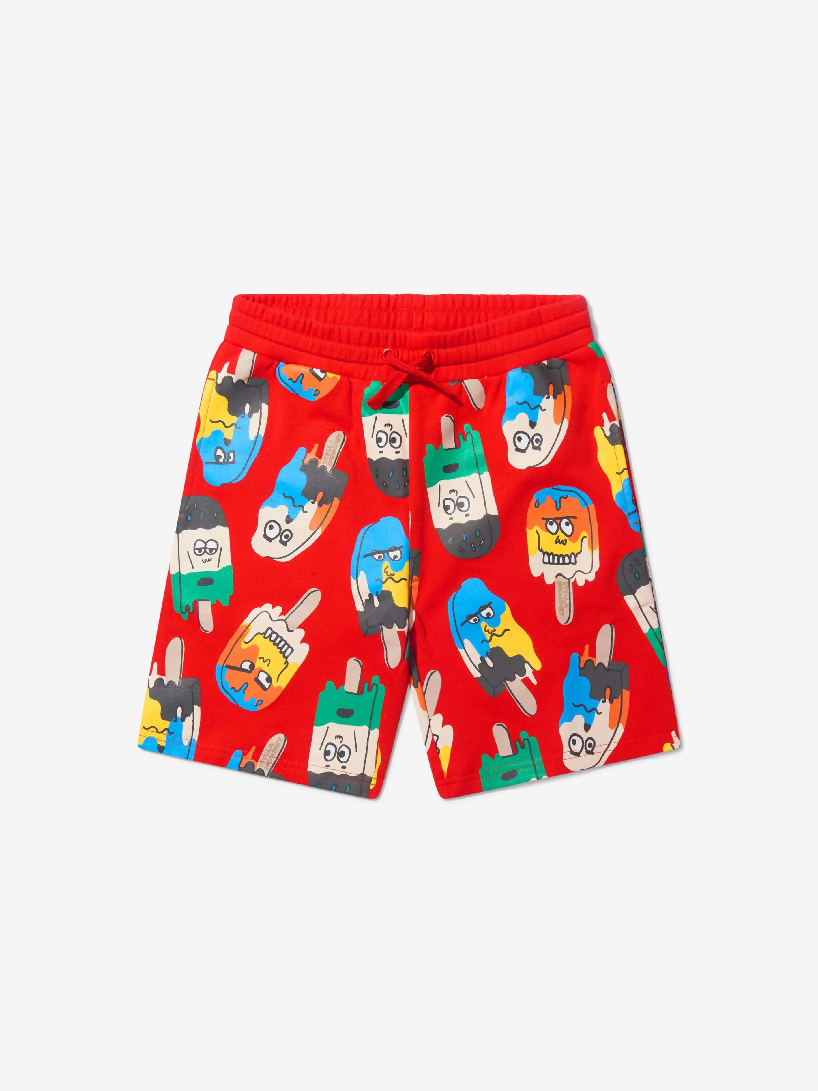 Stella McCartney Boys Cotton Fleece Lolly Print Shorts