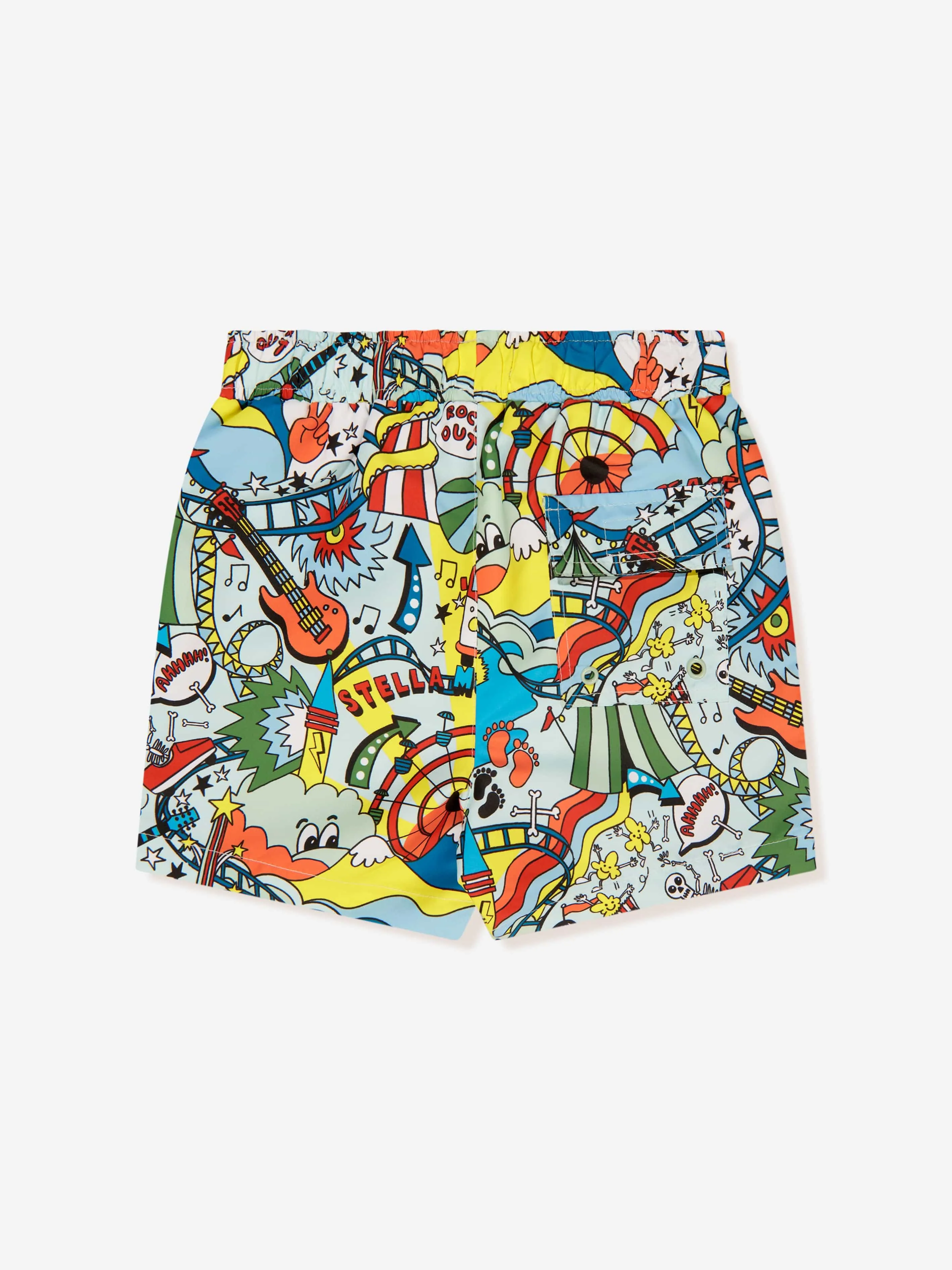 Stella McCartney Boys Illustrated Swim Shorts in Blue