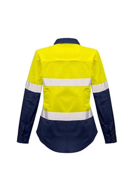 Syzmik Womens Rugged Cooling Taped Hi Vis Spliced Shirt (ZW720)