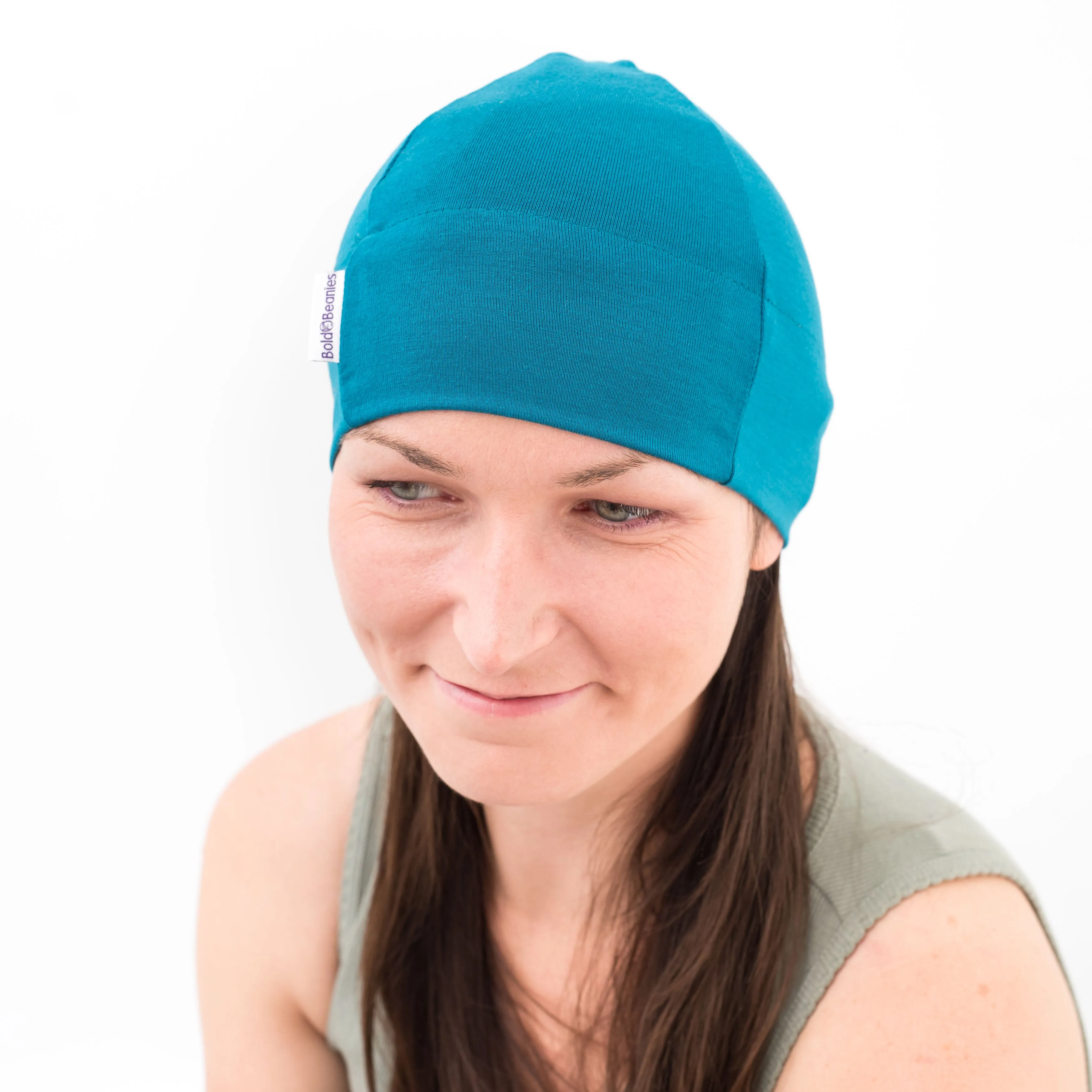 Teal Plain Stylish Hair Loss Hat