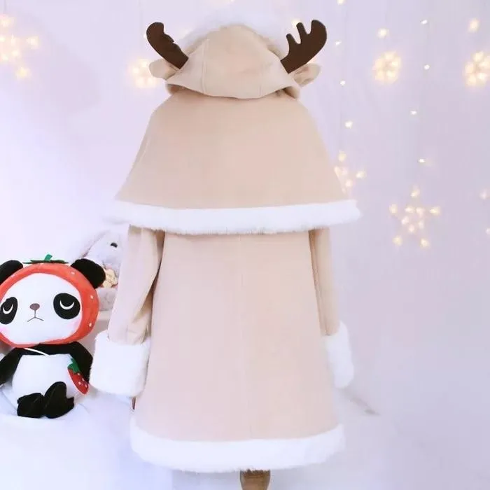 Tiny Reindeer Winter Dress Coat