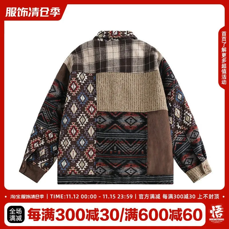 Winter men's spring and autumn Japanese style vintage casual jacket tops