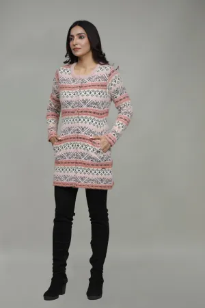 Women Knitted Round Neck Long Coat