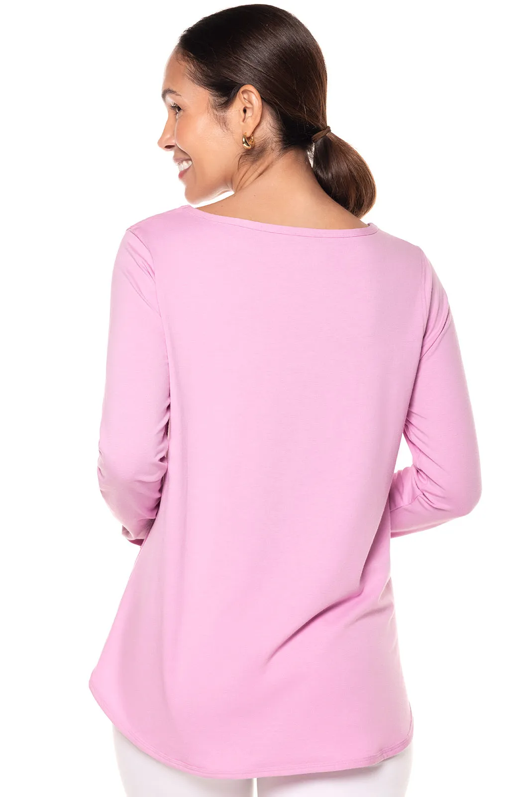 Women's Heyday Side Split Shirt  |  Peony Pink