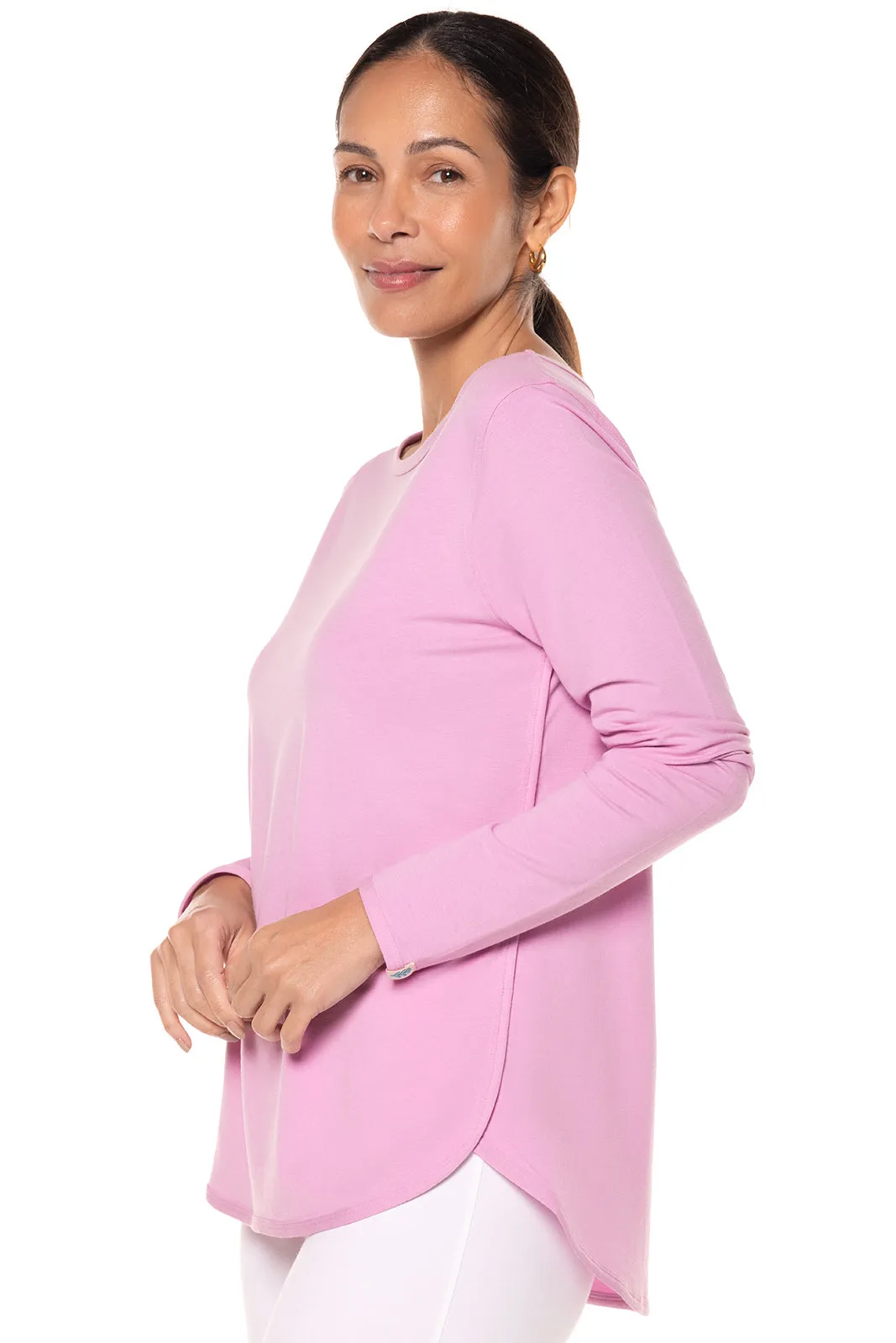 Women's Heyday Side Split Shirt  |  Peony Pink