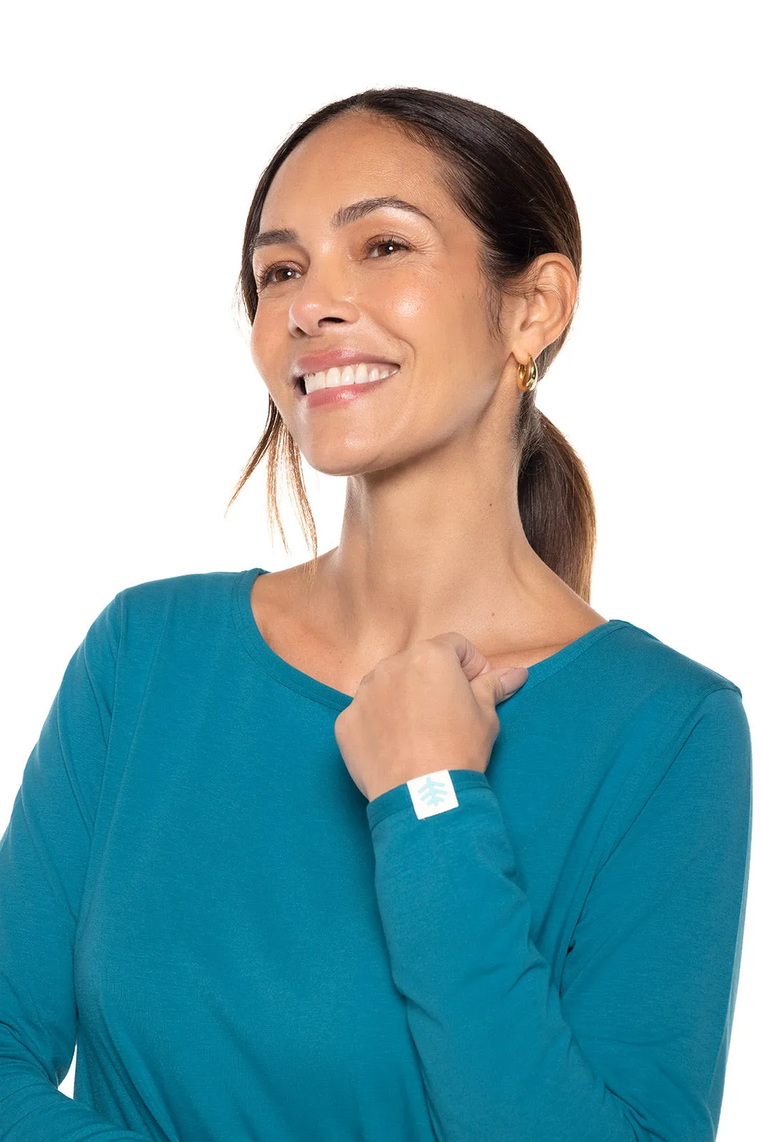 Women's Heyday Side Split Shirt  |  Tahitian Teal