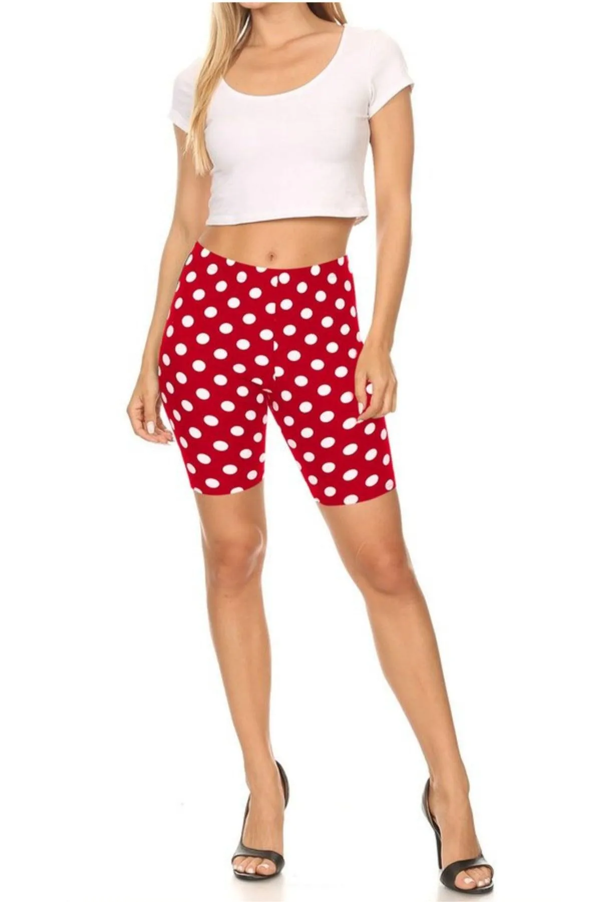 Women's Plus Size Print Band Waist Shorts