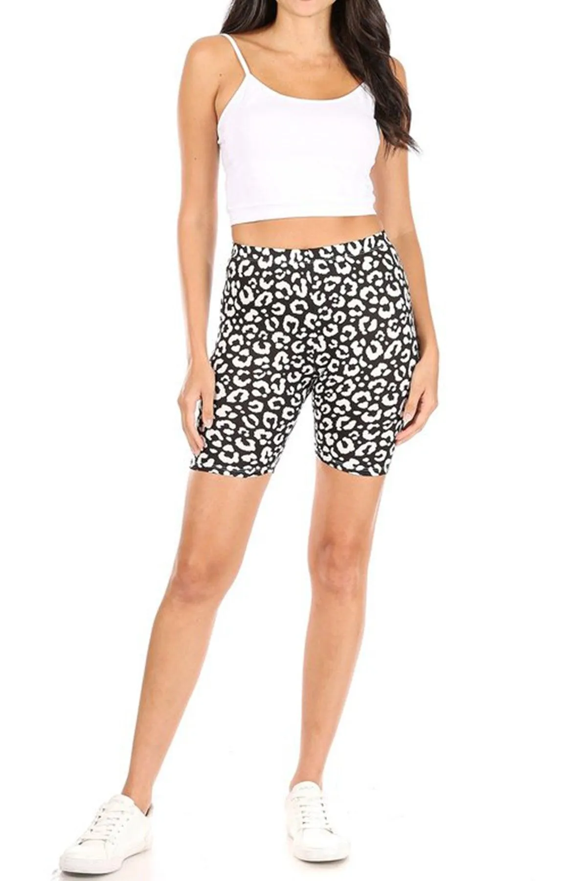 Women's Plus Size Print Band Waist Shorts