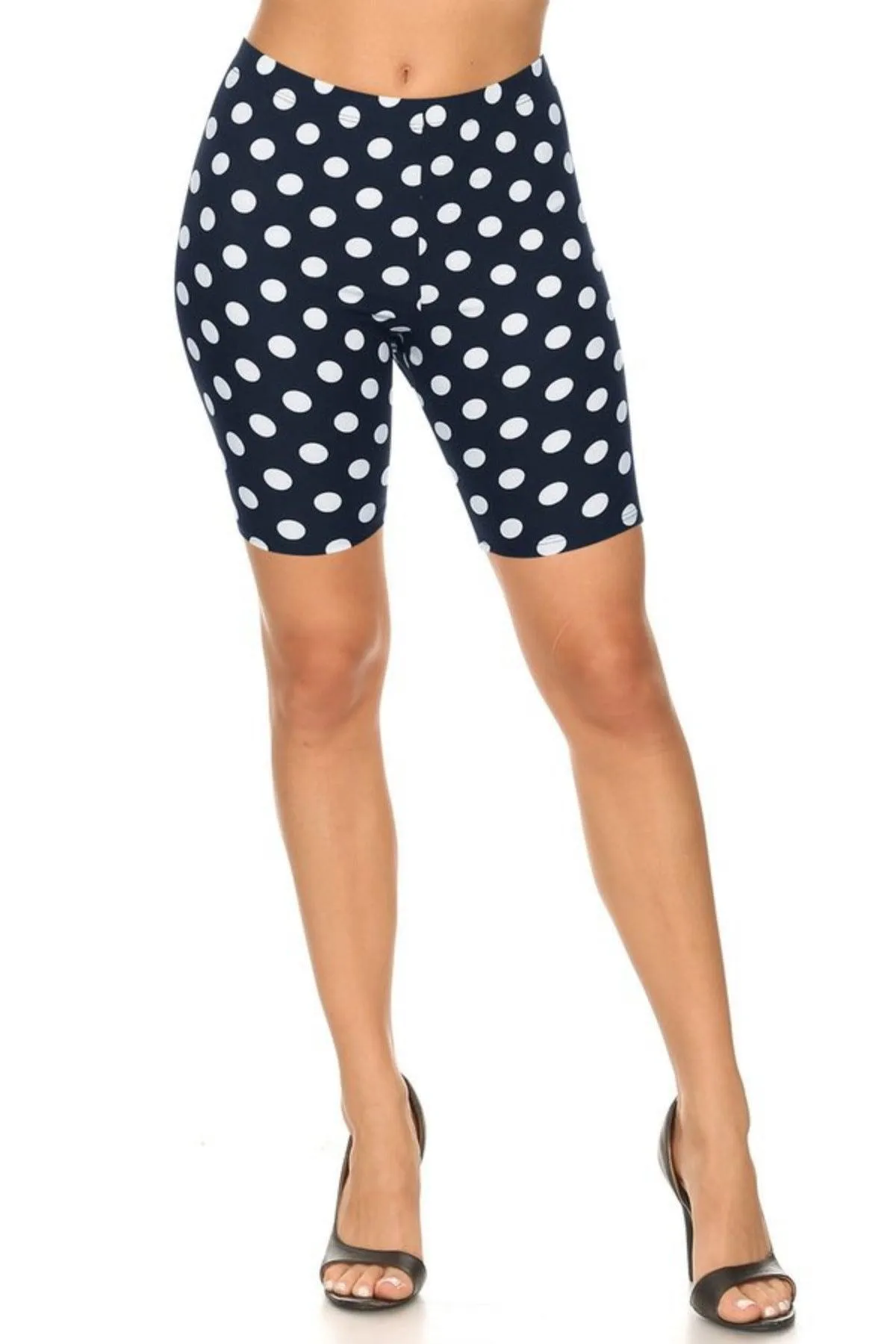 Women's Plus Size Print Band Waist Shorts