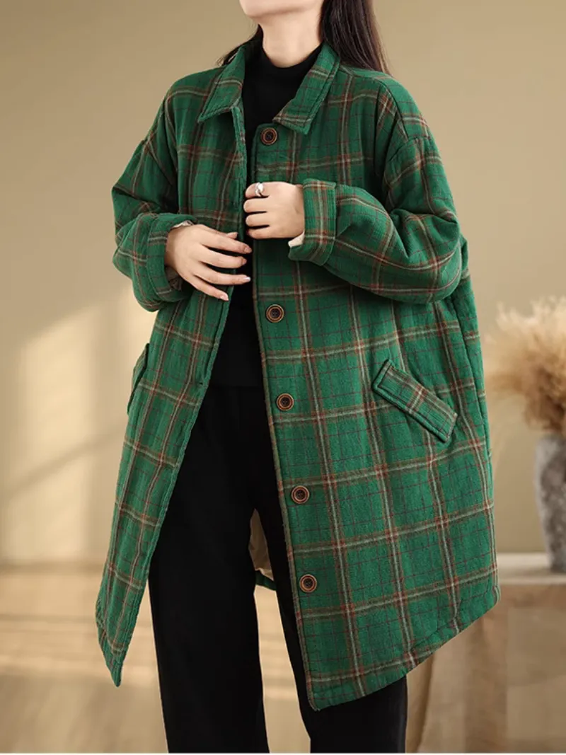 Women’s Trendy Outfit Elegant Side Pockets Polo Collar Coat