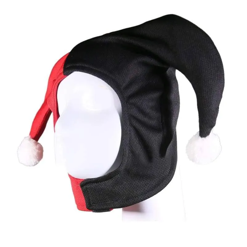 Xcoser Harley Quinn Classic Black Red Headwear Classic Hat Deluxe Cosplay Costume Accessories