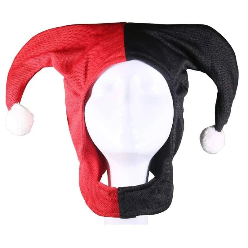 Xcoser Harley Quinn Classic Black Red Headwear Classic Hat Deluxe Cosplay Costume Accessories